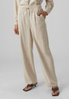 Vero Moda Jesmilo Wide Leg Linen Trousers, Silver Lining
