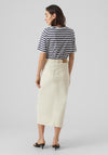 Vero Moda Wild Lucky Denim Midi Skirt, Pumice Stone