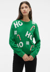 Vero Moda “HO HO HO” Print Christmas Jumper, Jellybean