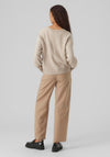 Vero Moda Elly V-Neck Knitted Sweater, Birch