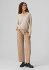 Vero Moda Elly V-Neck Knitted Sweater, Birch