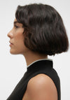Vero Moda Flouncy Sleeveless Contrast Trim Knitted Sweater, Black