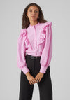 Vero Moda Cira Long Sleeve Frill Shirt, Pastel Lavender