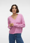 Vero Moda Elly V-Neck Knitted Sweater, Pastel Lavender