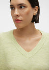 Vero Moda Elly V-Neck Knitted Sweater, Light Green