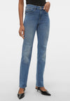 Vero Moda Flash Straight Leg Jeans, Medium Blue