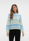 Vero Moda New Embrace Striped Knitted Jumper, Dutch Canal