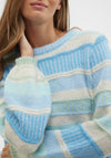 Vero Moda New Embrace Striped Knitted Jumper, Dutch Canal