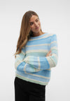 Vero Moda New Embrace Striped Knitted Jumper, Dutch Canal