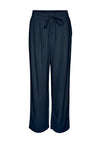 Vero Moda Jesmilo Wide Leg Linen Trousers, Navy