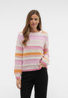 Vero Moda New Embrace Stiped Knitted Jumper, Parfait Pink