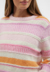 Vero Moda New Embrace Stiped Knitted Jumper, Parfait Pink