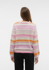 Vero Moda New Embrace Stiped Knitted Jumper, Parfait Pink