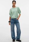 Vero Moda Doffy Short Sleeve Knit Sweater, Birds Egg Green
