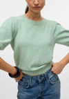 Vero Moda Doffy Short Sleeve Knit Sweater, Birds Egg Green
