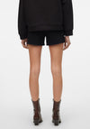 Vero Moda Tess Mid Rise Denim Shorts, Black