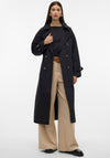 Vero Moda Chloe Long Trench Coat, Black