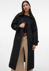 Vero Moda Chloe Long Trench Coat, Black