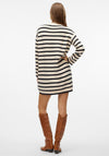 Vero Moda Saba Striped Jumper Dress, Cream and Black