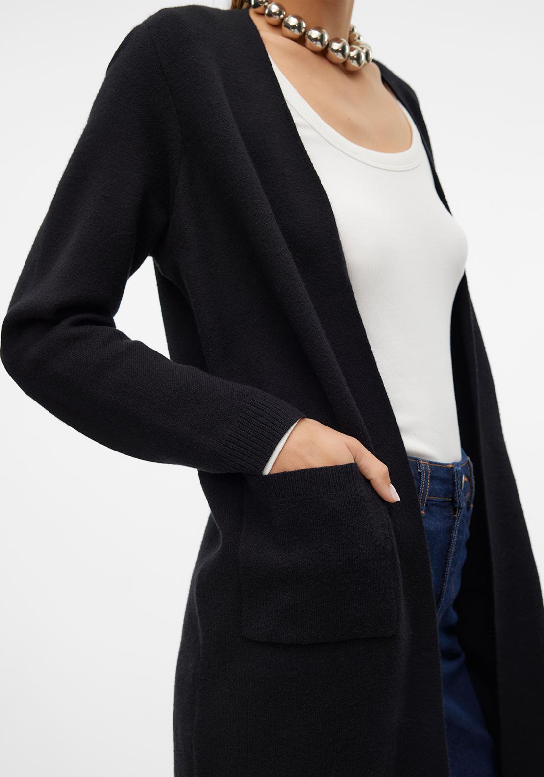 Vero Moda Saba Knit Cardigan, Black
