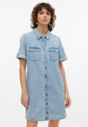 Vero Moda Jennie Denim Mini Dress, Light Blue