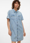 Vero Moda Jennie Denim Mini Dress, Light Blue