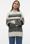 Vero Moda Ample High Neck Jumper, Black