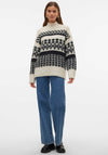 Vero Moda Ample High Neck Jumper, Black