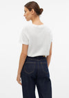 Vero Moda Line Abstract Graphic T Shirt, White
