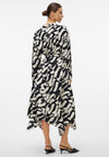 Vero Moda Joss Geo Print Maxi Shirt Dress, Black and Cream