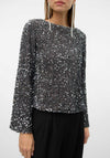 Vero Moda Bella Boatneck Top, Silver
