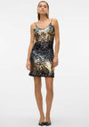 Vero Moda Ria Sequin Ombre Strappy Dress, Silver