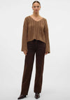 Vero Moda Tessa High Rise Wide Leg Jeans, Brown