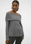 Vero Moda Era Off Shoulder Jumper, Grey