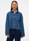 Vero Moda Irena Relaxed Denim Shirt, Medium Blue Denim