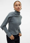 Vero Moda Zoey Wrap Neck Pullover, Grey