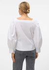 Vero Moda Friba Milkmaid Blouse, White