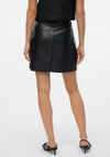 Vero Moda Nelly Faux Leather Mini Skirt, Black