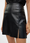Vero Moda Nelly Faux Leather Mini Skirt, Black