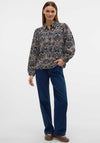 Vero Moda Vilja Floral Patterned Shirt, Navy