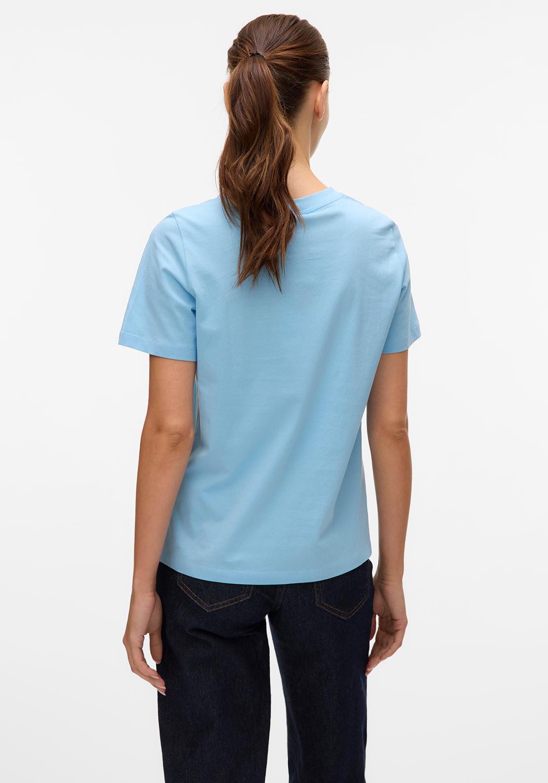 Vero Moda Paulina Short Sleeve T Shirt, Blue