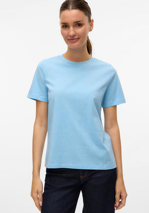 Vero Moda Paulina Short Sleeve T Shirt, Blue