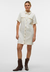 Vero Moda Jennie Denim Mini Dress, Light White