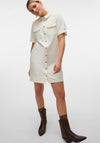 Vero Moda Jennie Denim Mini Dress, Light White