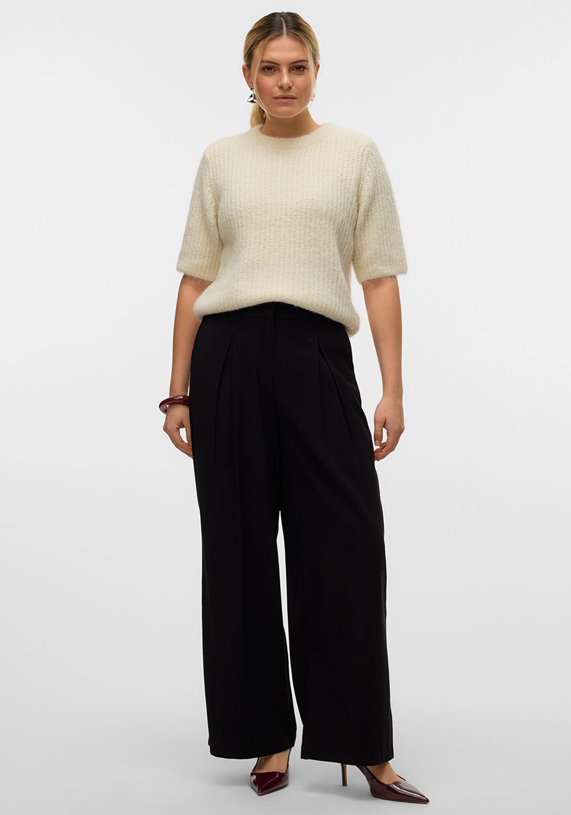 Vero Moda Awsome Knit Pullover, Cream