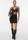 Vero Moda Berry Embellished Sheer Mesh Top, Wine