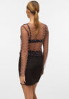 Vero Moda Berry Embellished Sheer Mesh Top, Wine