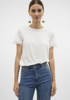 Vero Moda Hanne Lace Trim T Shirt, White