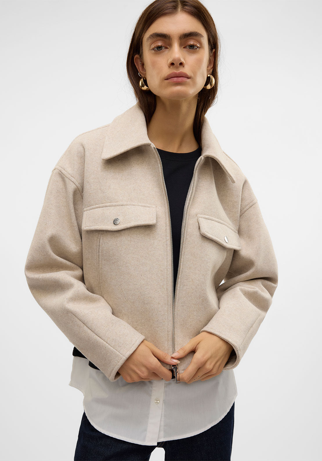Vero Moda Fortune Frej Short Jacket, Beige