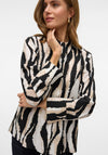Vero Moda Sara Animal Print Shirt, Black and Beige